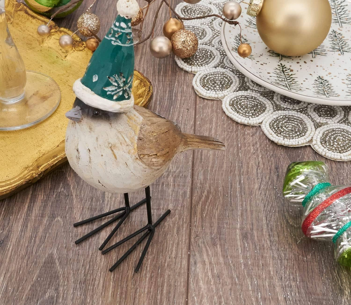 XD327 - 6.5" High Resin Standing Bird Sculpture Figurine