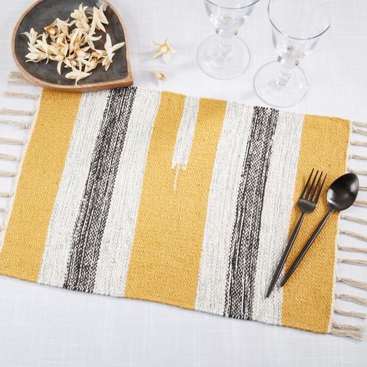 5670 - Classic Striped Cotton Blend Placemat – 12"x18"