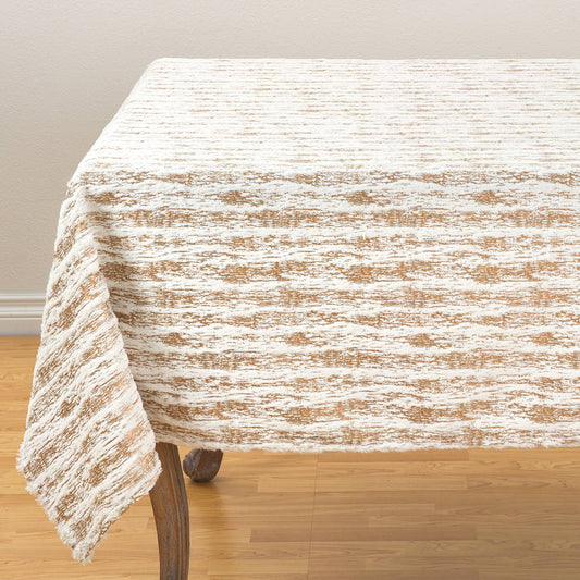 2323 - Gold Foil Print Faux Fur 60" Square Tablecloth