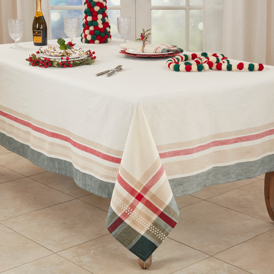 5501 - Dobby Christmas Trees Cotton Tablecloth
