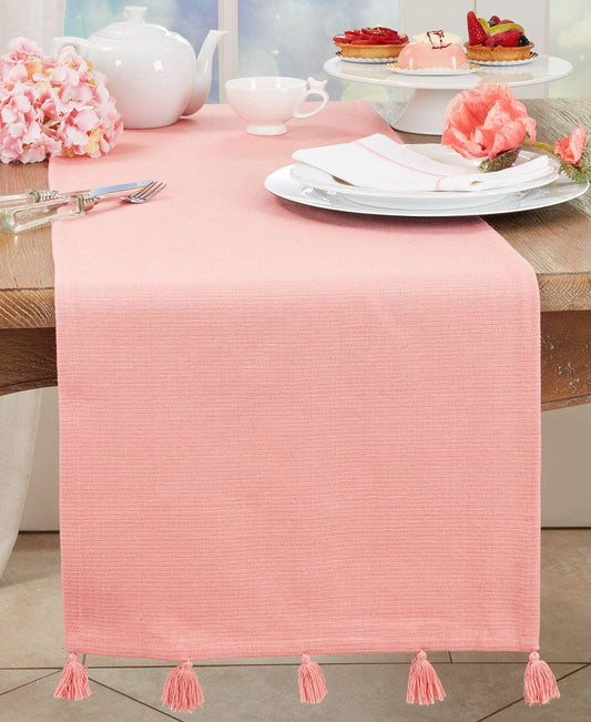 377 - Pink Cotton 16x72 Table Runner