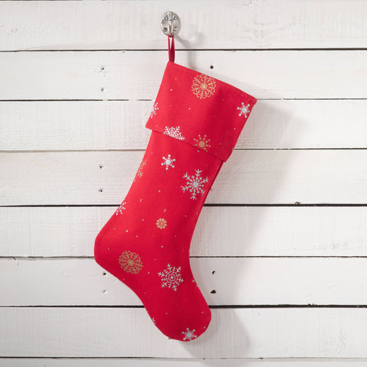 3614 - Snowflake Red Christmas Stocking