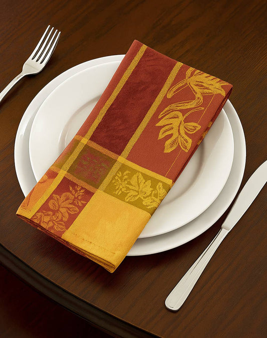 6702 - Thanksgiving Jacquard 19" Cotton Blend Napkin