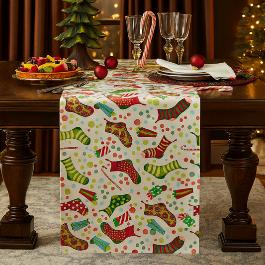 1228 - Christmas Stockings Table Runner