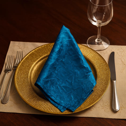 8215 - Teal Crushed 20" Cloth Napkin