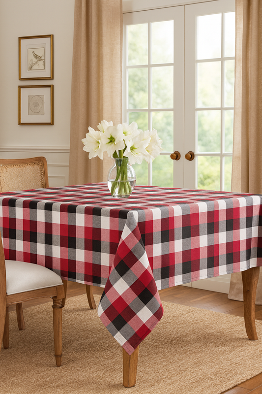 6355 - Classic Buffalo Plaid Cotton Blend Tablecloth