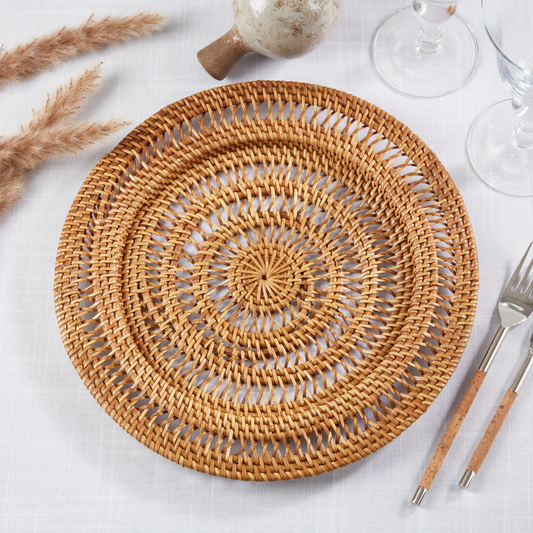 4424 - Caramel Ratton 13" Charger Plate