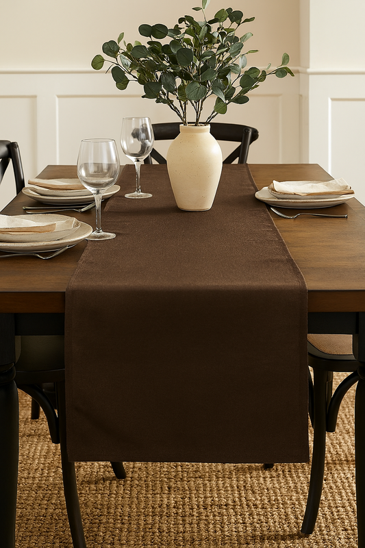 TBL0066 - Chocolate Everyday Design Table Runner