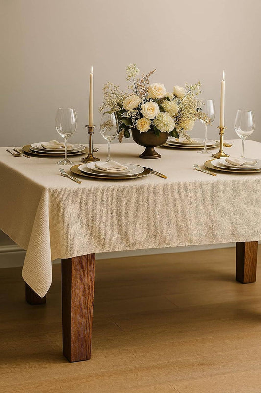 TBL0088 - Natural Waffle Weave Tablecloth