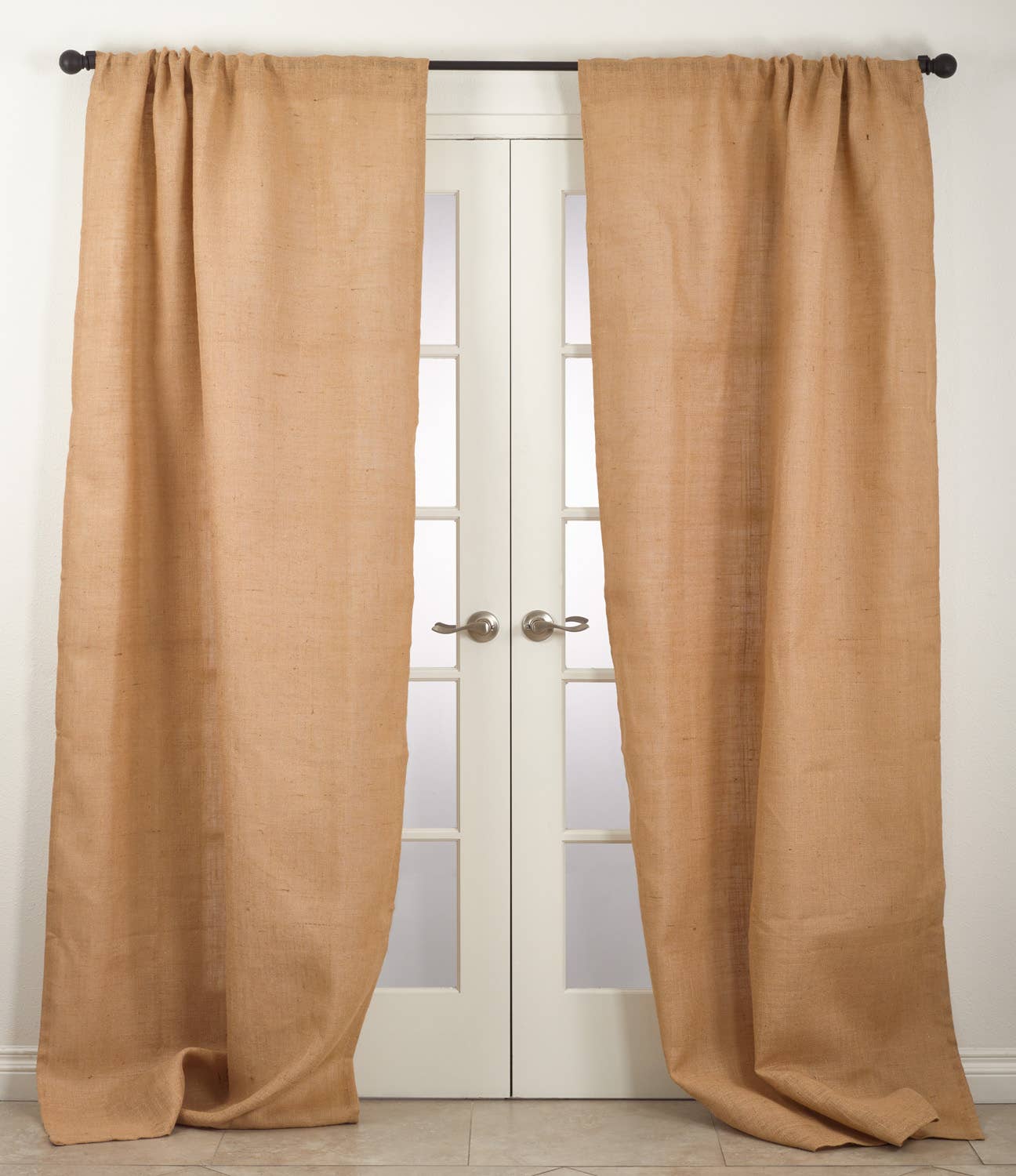 0811 - Natural Passe-Partout Jute Lined Curtain Drape – 42" x 96"