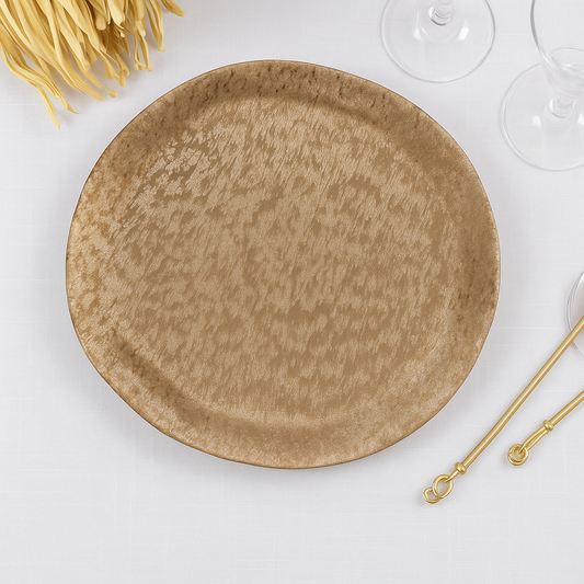 CH496 - Gold Brushed Aluminum 13" Round Charger Plate