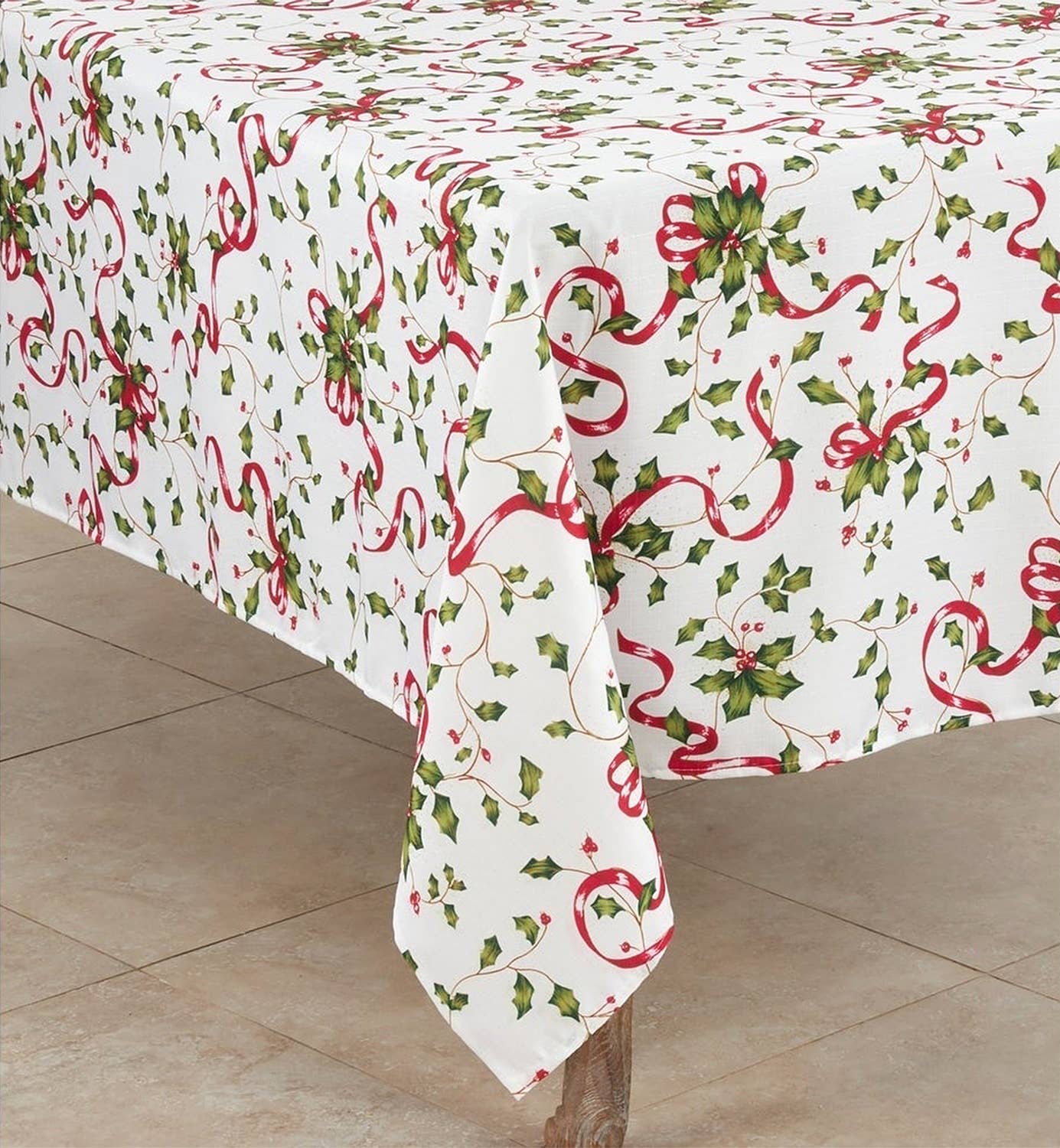 3175 - Holly & Ribbon Tablecloth