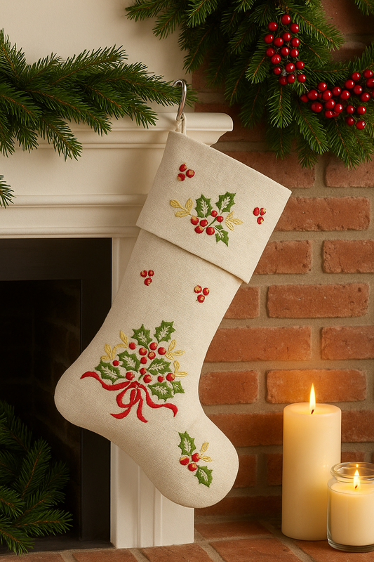 XM641 - Embroidered Christmas Stocking