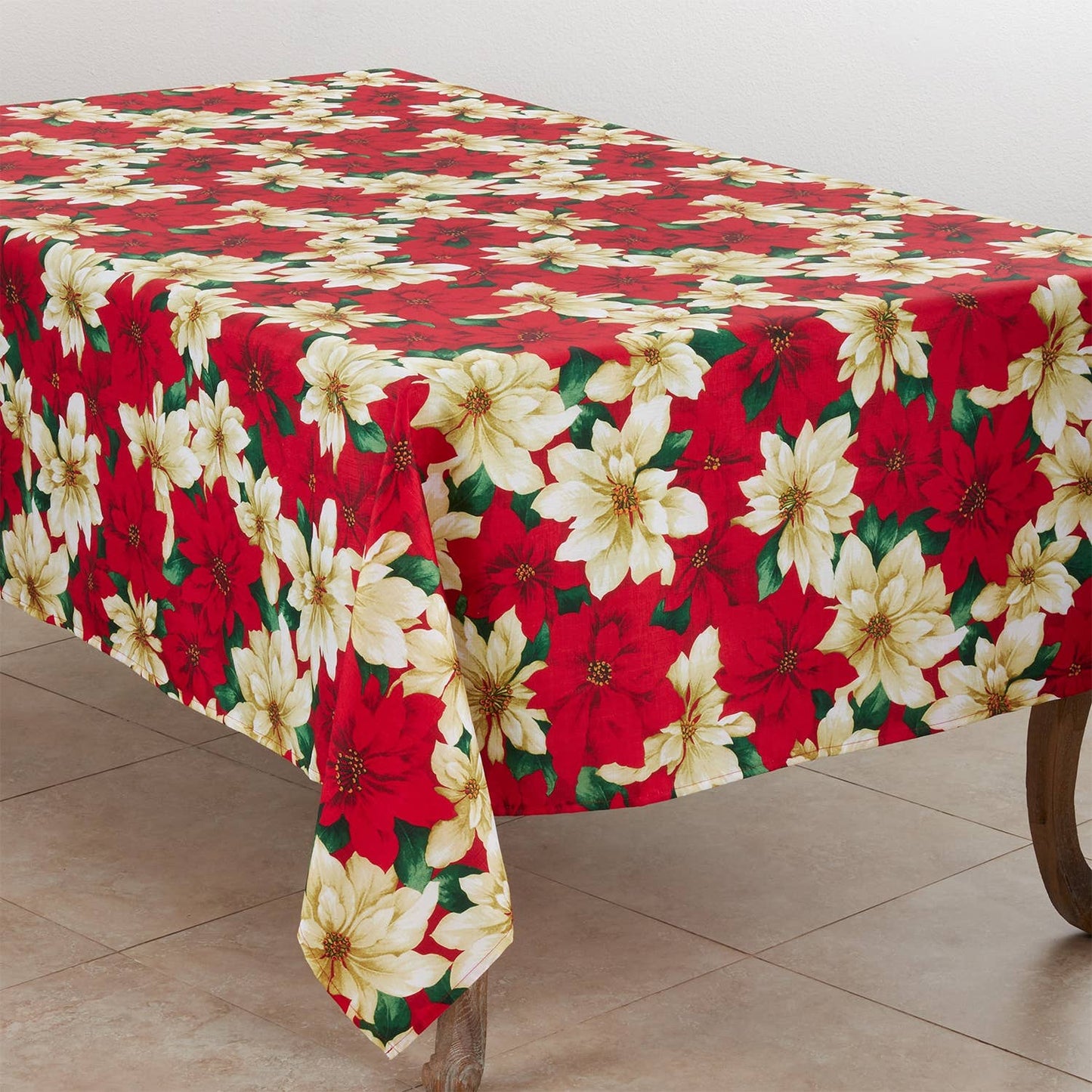 6212 - Poinsettia Holiday Design Tablecloth