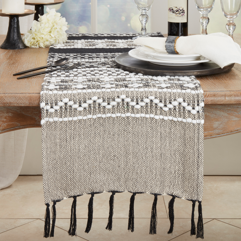 2214 - Boho Design Woven 16"x72" Cotton Table Runner