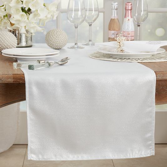 XJ322 - Silver Shimmering Holiday Table Runner