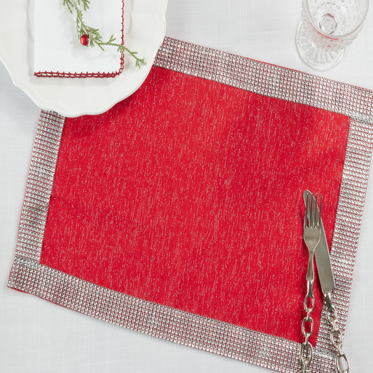 315 - Red Elegant Studded 14"x20" Placemat