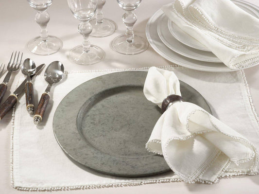 CH372 - Rustic Galvanized Metal 13" Charger Plate