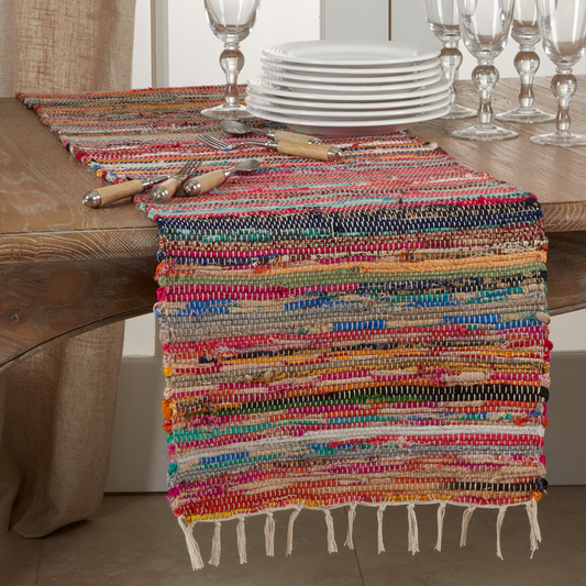 7114 - Woven Chindi 16"x72" Table Runner